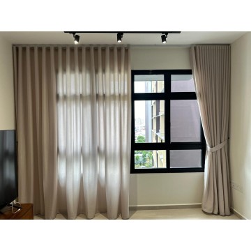 S-Fold Single Layer Curtains (90-98% Blackout Single Layer)